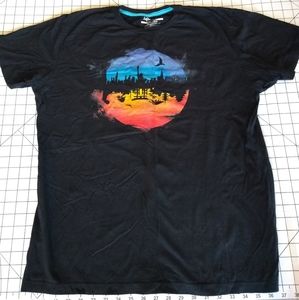 Threadless against the moon cotton t-shirt large